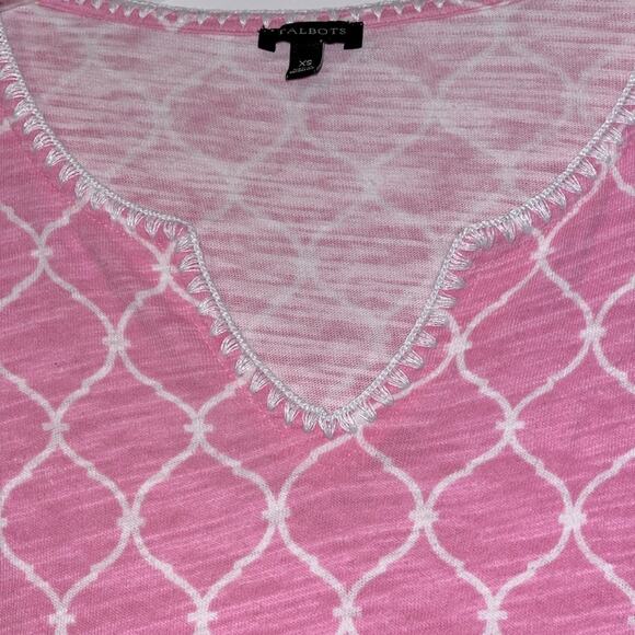 Talbots 3/4 Sleeve Pink Top - Picture 3 of 9